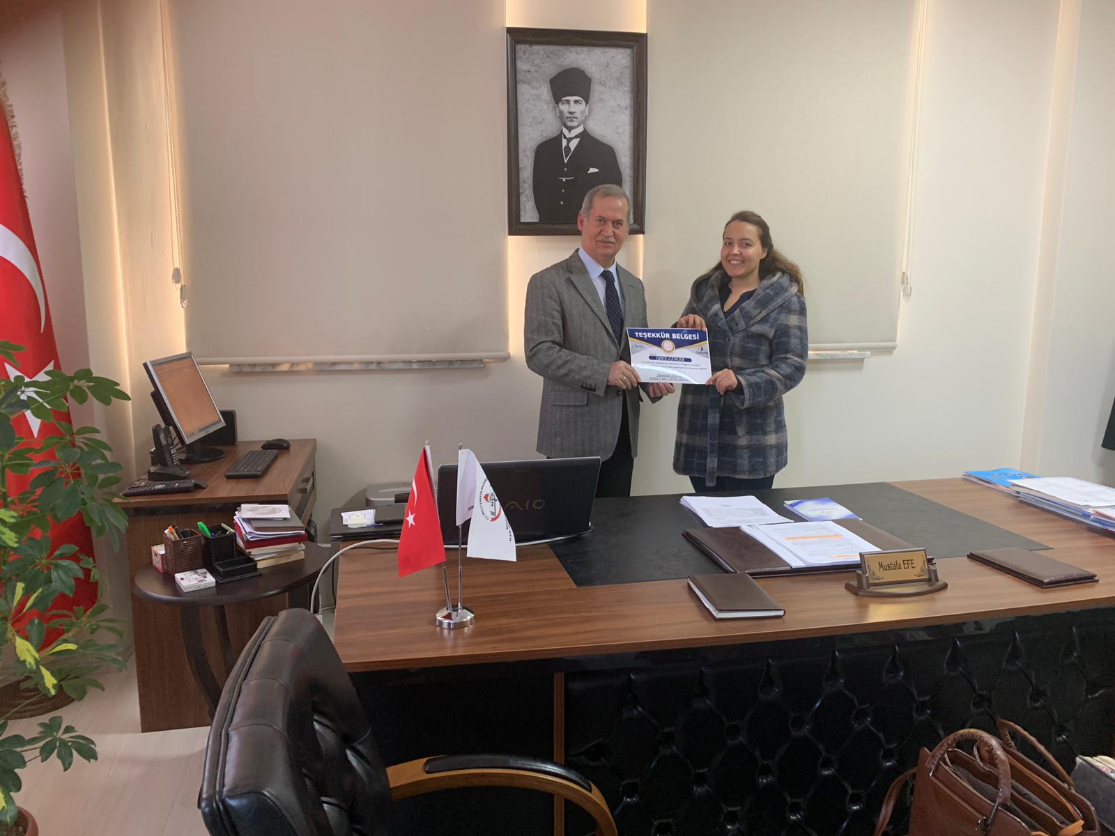 Başarılı Öğretmenlere Teşekkür Belgesi