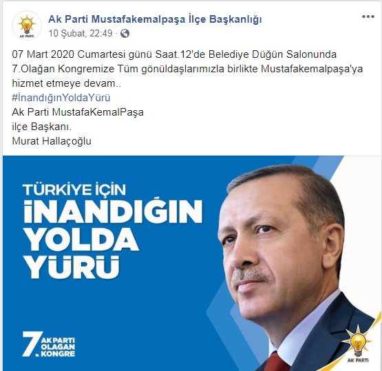 Murat Hallaçoğlu’ndan Kongreye Davet