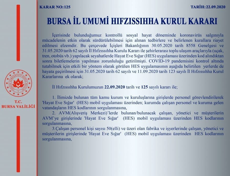Bursa’da AVM’lere gidecekler DİKKAT!