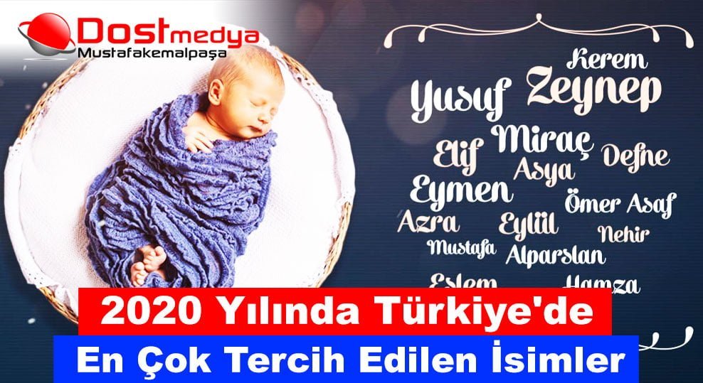 2020 Yılında Türkiye’de En Çok Tercih Edilen İsimler