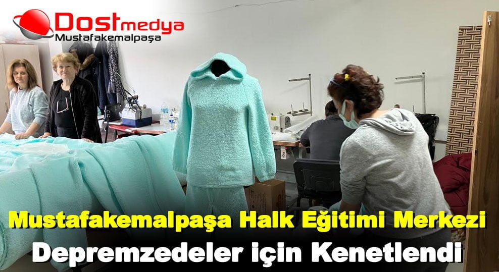Mustafakemalpaşa Halk Eğitimi Merkezi, Depremzedeler için Kenetlendi