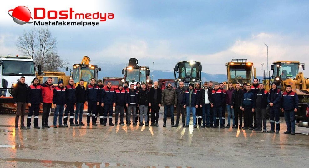 Mustafakemalpaşa Belediyesi Yoğun Kar Yağışına Hazır