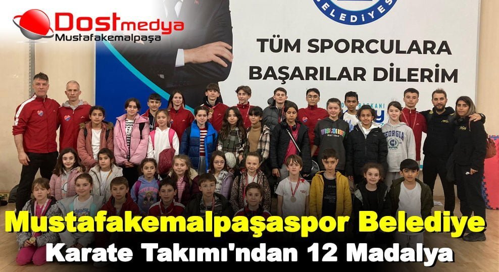 Mustafakemalpaşaspor Belediye Karate Takımı’ndan 12 Madalya