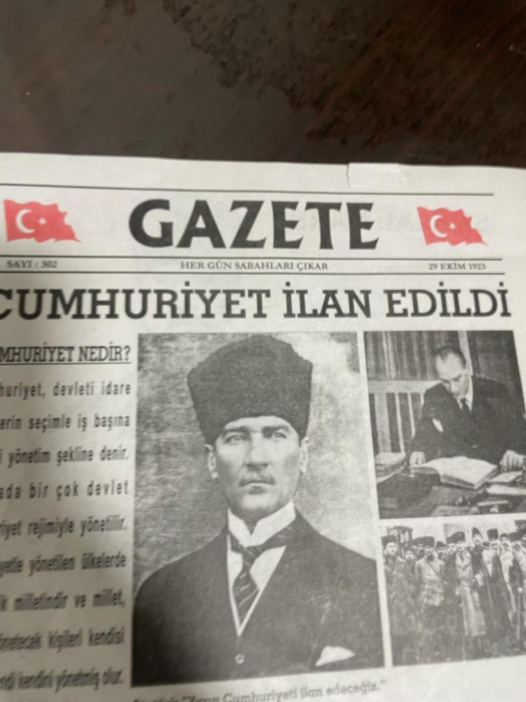 Yeşilova İlkokulu'ndan Anlamlı 100. Yıl Cumhuriyet Kutlaması