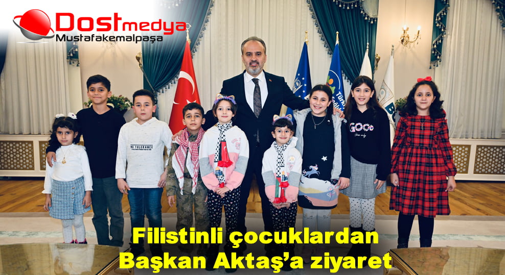 Filistinli çocuklardan Başkan Aktaş’a ziyaret