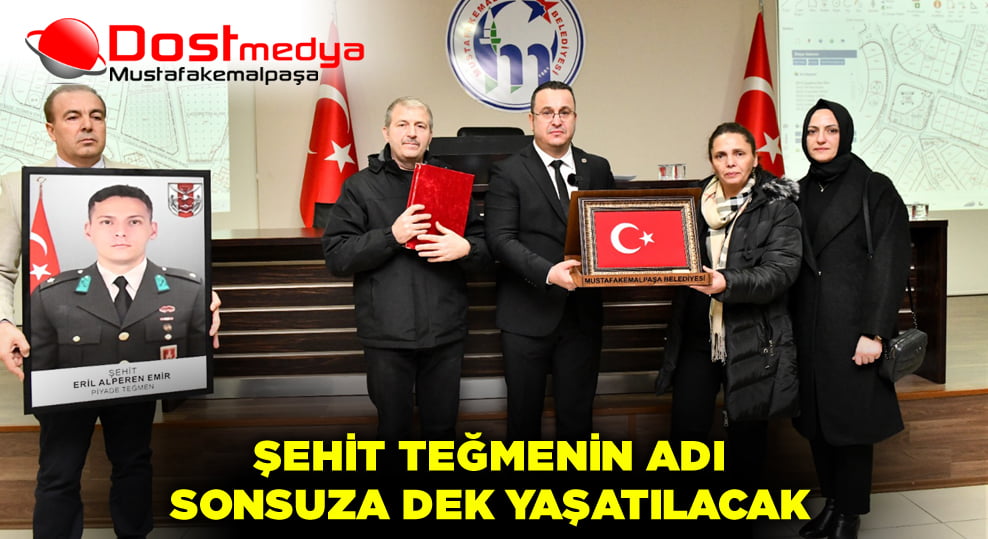Şehit Teğmenin adı sonsuza dek yaşatılacak