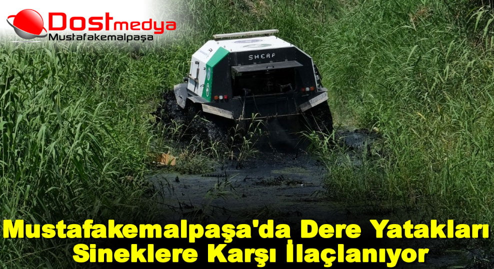 Mustafakemalpaşa’da Dere Yatakları Sineklere Karşı İlaçlanıyor