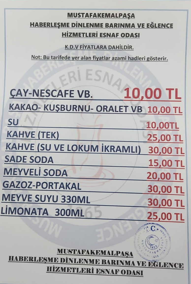 Mustafakemalpaşa'da Çay Fiyatlarına Zam!