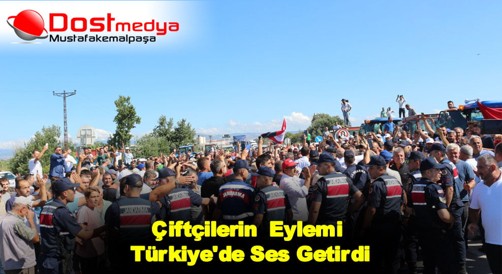 Çiftçilerin  Eylemi Türkiye’de Ses Getirdi