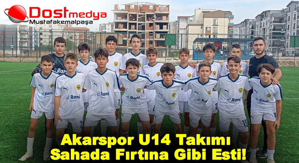 Akarspor U14 Takımı Sahada Fırtına Gibi Esti!