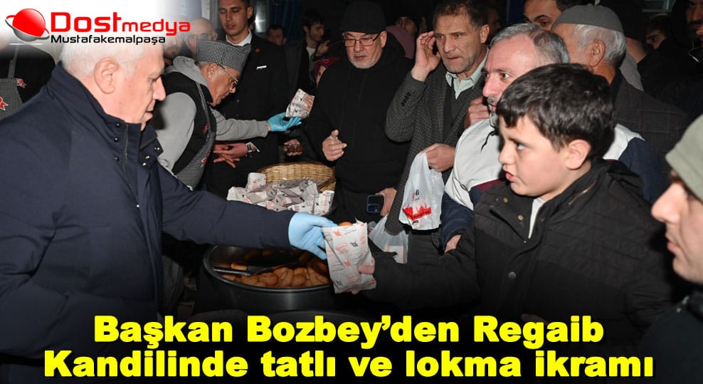 Başkan Bozbey’den Regaib Kandilinde tatlı ve lokma ikramı