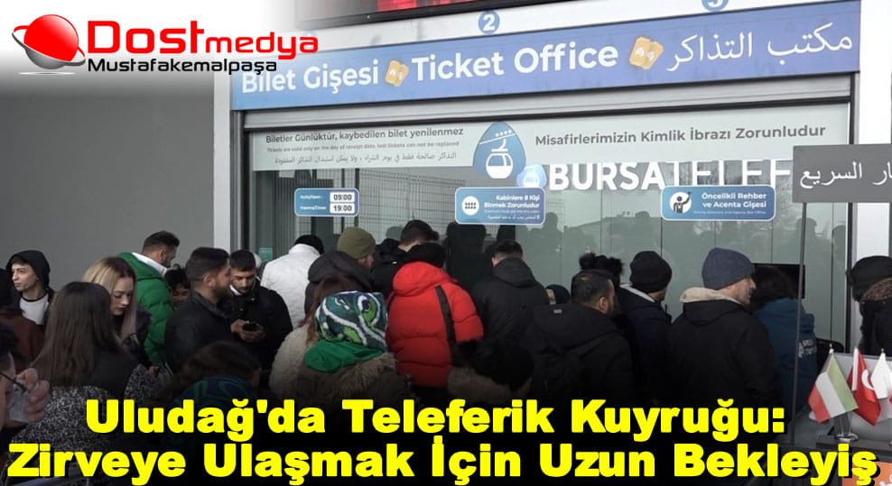 Uludağ’da Teleferik Kuyruğu: Zirveye Ulaşmak İçin Uzun Bekleyiş