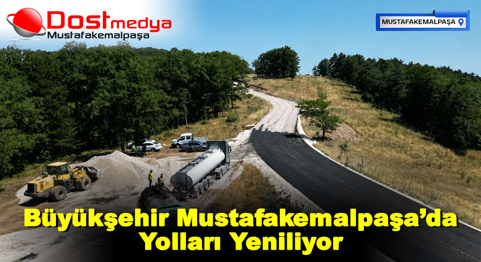 Büyükşehir Mustafakemalpaşa’da Yolları Yeniliyor
