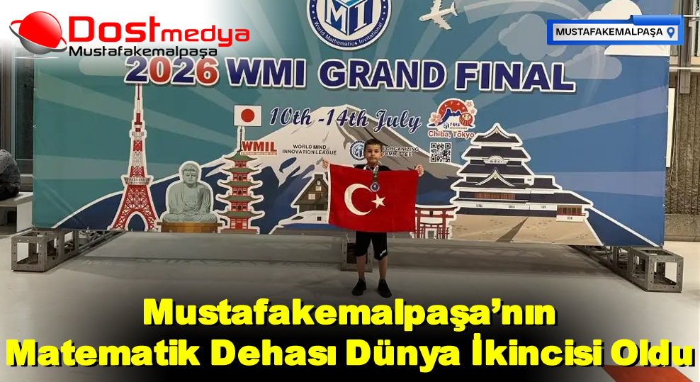 Mustafakemalpaşa’nın Matematik Dehası Dünya İkincisi Oldu