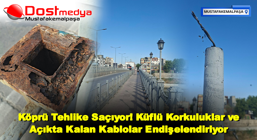 Köprü Tehlike Saçıyor! Küflü Korkuluklar ve Açıkta Kalan Kablolar Endişelendiriyor