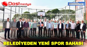 BELEDİYEDEN YENİ SPOR SAHASI