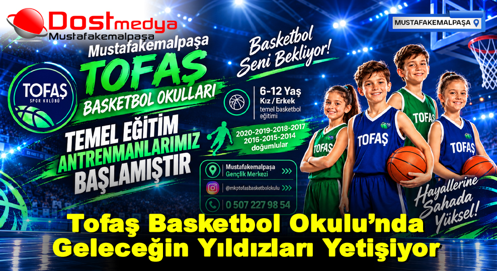 Tofaş Basketbol Okulu’nda Geleceğin Yıldızları Yetişiyor